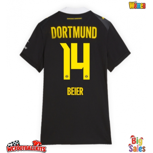 Borussia Dortmund Maximilian Beier #14 Replica Away Stadium Shirt for Women 2026-27 Short Sleeve